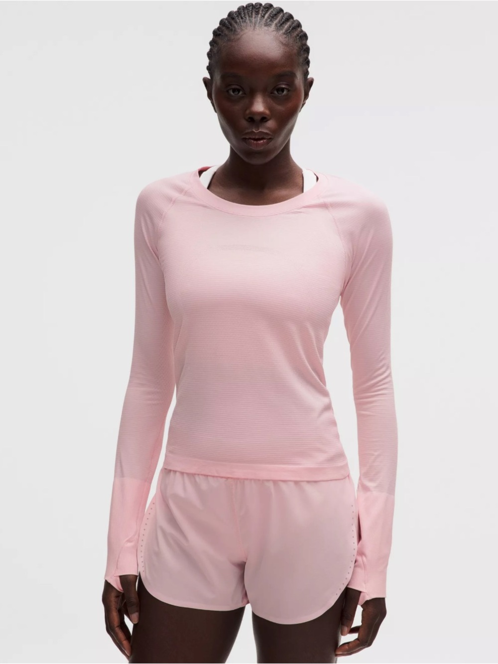 LULULEMON Light Pink Long-Sleeve Performance Top - Women